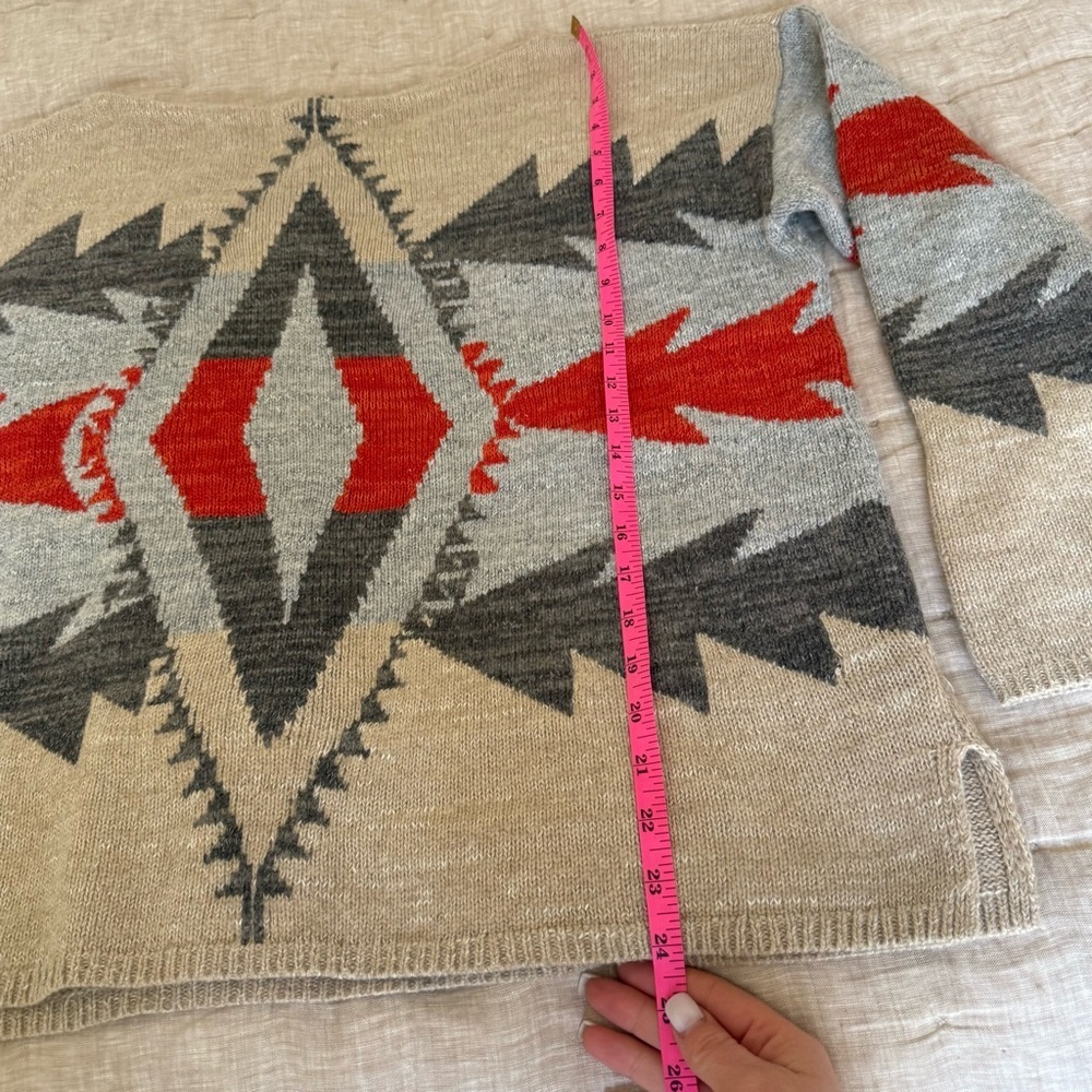 Lauren Ralph Lauren Aztec PrintCotton Wool Sweater Size XL - Picture 4 of 9